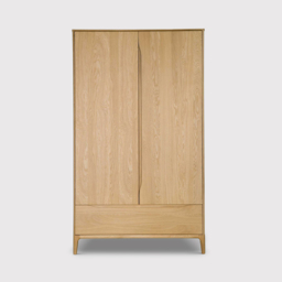 Ercol Rimini 2 Door Wardrobe, Neutral Oak - Barker & Stonehouse - thumbnail 1