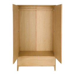 Ercol Rimini 2 Door Wardrobe, Neutral Oak - Barker & Stonehouse - thumbnail 3