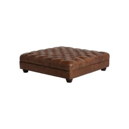 Taunton Footstool, Brown Leather - Barker & Stonehouse - thumbnail 6