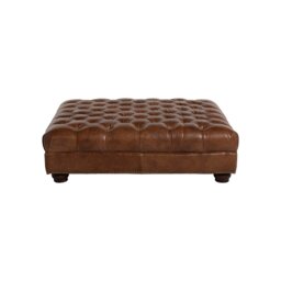 Taunton Footstool, Brown Leather - Barker & Stonehouse - thumbnail 2