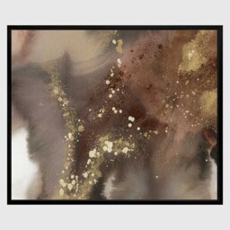 Chocolate Noir I Abstract Framed Canvas Print, Square, Brown - Barker & Stonehouse