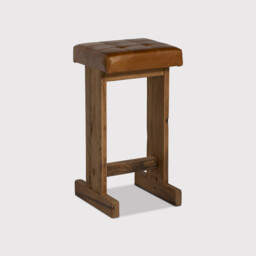 Caledon Bar Bar Stool - Leather L05 41x40x77cm, Brown Oak - Barker & Stonehouse - thumbnail 1