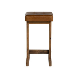 Caledon Bar Bar Stool - Leather L05 41x40x77cm, Brown Oak - Barker & Stonehouse - thumbnail 2