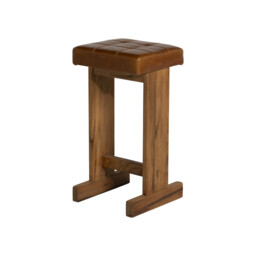 Caledon Bar Bar Stool - Leather L05 41x40x77cm, Brown Oak - Barker & Stonehouse - thumbnail 6
