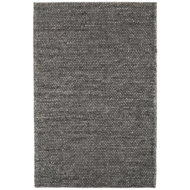 Flori Woven Charcoal 120x170cm Rug, Square, Grey Wool Blend - W120cm - Barker & Stonehouse - image 1