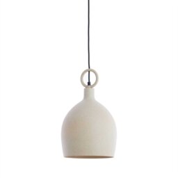 Natural Dome Flecked Pendant Light, Neutral Metal - Barker & Stonehouse