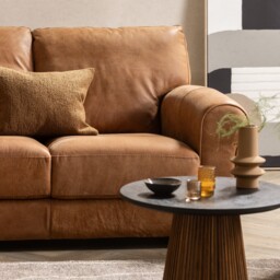 Houston 3 Seater Sofa, Brown Leather - Barker & Stonehouse - thumbnail 4