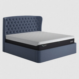 Tempur Holcot Ottoman 150X200Cm Bed, Blue Fabric - King - Barker & Stonehouse