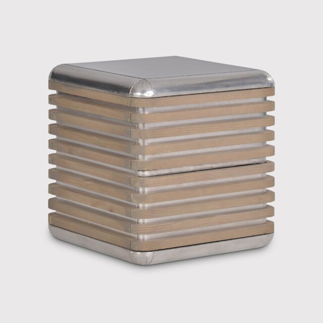 Timothy Oulton Castaway Side Table, Silver Metal - Barker & Stonehouse - image 1