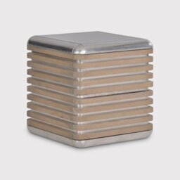 Timothy Oulton Castaway Side Table, Silver Metal - Barker & Stonehouse
