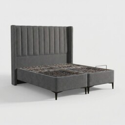Tempur Suffolk King Slim Disc Static Divan Bed, Grey Fabric - Barker & Stonehouse - thumbnail 1