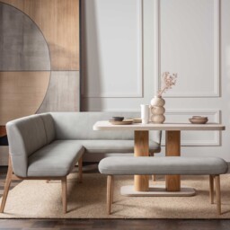 Harbour Dining Corner Set Right, Neutral Stone Effect - Barker & Stonehouse - thumbnail 1
