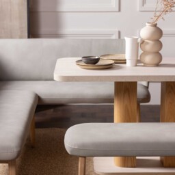 Harbour Dining Corner Set Right, Neutral Stone Effect - Barker & Stonehouse - thumbnail 2
