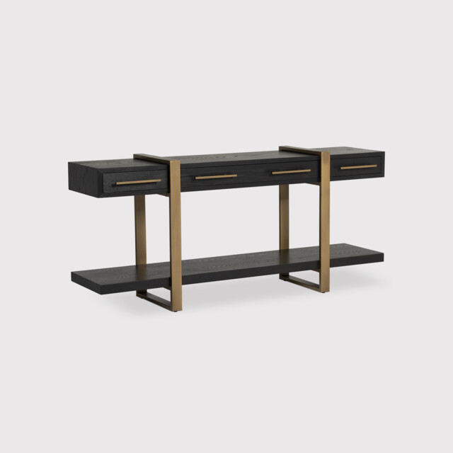 Lysa 3 Drawer Console Sideboard, Brown Oak - Barker & Stonehouse - image 1