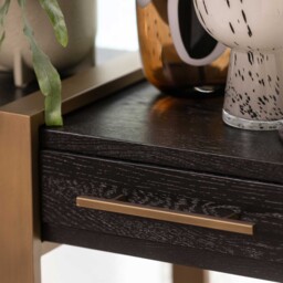 Lysa 3 Drawer Console Sideboard, Brown Oak - Barker & Stonehouse - thumbnail 5