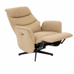 Uxbridge Electric Recliner Chair With Battery, Neutral Leather - Barker & Stonehouse - thumbnail 2