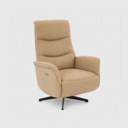 Uxbridge Electric Recliner Chair With Battery, Neutral Leather - Barker & Stonehouse - thumbnail 1
