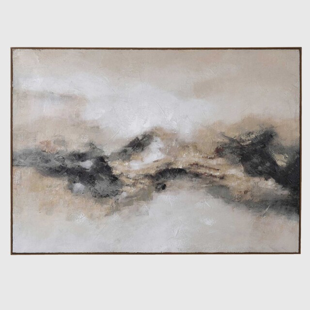 Abstract Landscape Framed Canvas Print, Square - Barker & Stonehouse