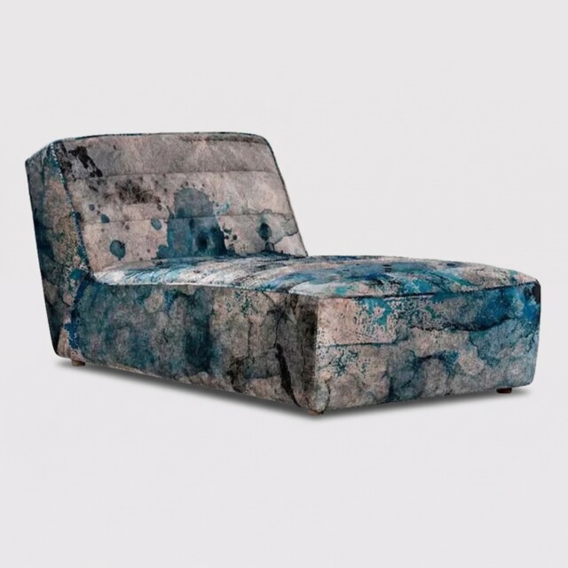Timothy Oulton Shabby Sectional Chaise Modular Sofa, Blue Fabric - Barker & Stonehouse - image 1