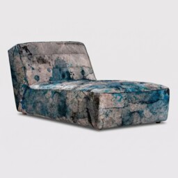 Timothy Oulton Shabby Sectional Chaise Modular Sofa, Blue Fabric - Barker & Stonehouse