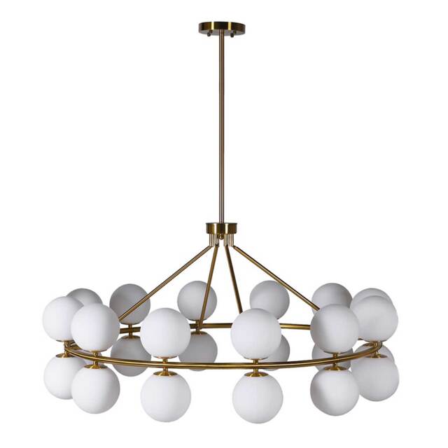 Multi White Globe Chandelier, Gold Glass - Barker & Stonehouse - image 1