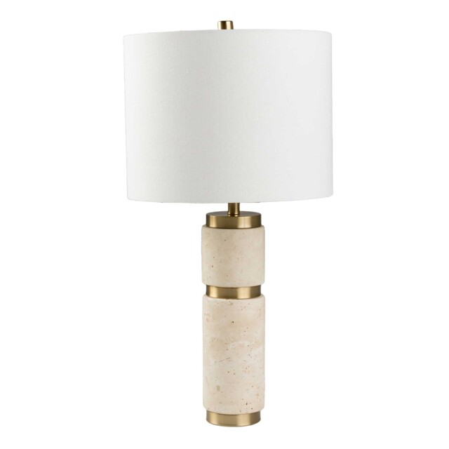 Travertine Table Lamp, Neutral - Barker & Stonehouse