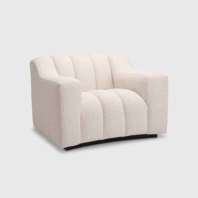 Eichholtz Kelly Armchair, White Fabric - Barker & Stonehouse - image 1