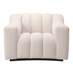 Eichholtz Kelly Armchair, White Fabric - Barker & Stonehouse - thumbnail 3
