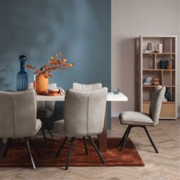 Bridgford Swivel Dining Chair, Neutral - Barker & Stonehouse - thumbnail 2