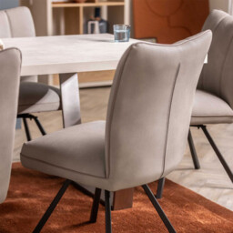 Bridgford Swivel Dining Chair, Neutral - Barker & Stonehouse - thumbnail 3