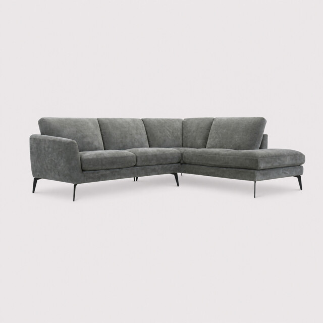 Zanuso Corner Group Chaise Right Corner Sofa, Grey Fabric - Barker & Stonehouse - image 1