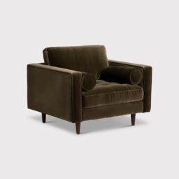 Hemingway Armchair, Green Velvet - Barker & Stonehouse