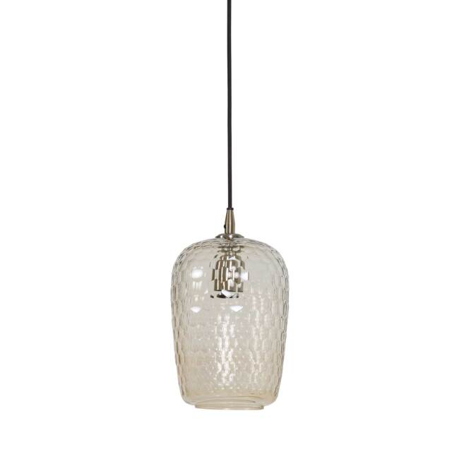 Tall Antique Glass Pendant Light, Orange - Barker & Stonehouse