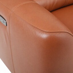 Laurence Power Recliner, Brown Leather - Barker & Stonehouse - thumbnail 4