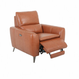 Laurence Power Recliner, Brown Leather - Barker & Stonehouse - thumbnail 3