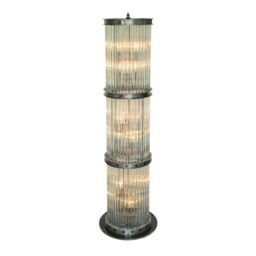 Timothy Oulton Rod Tall Floor Lamp, Round, Gold Glass - Barker & Stonehouse