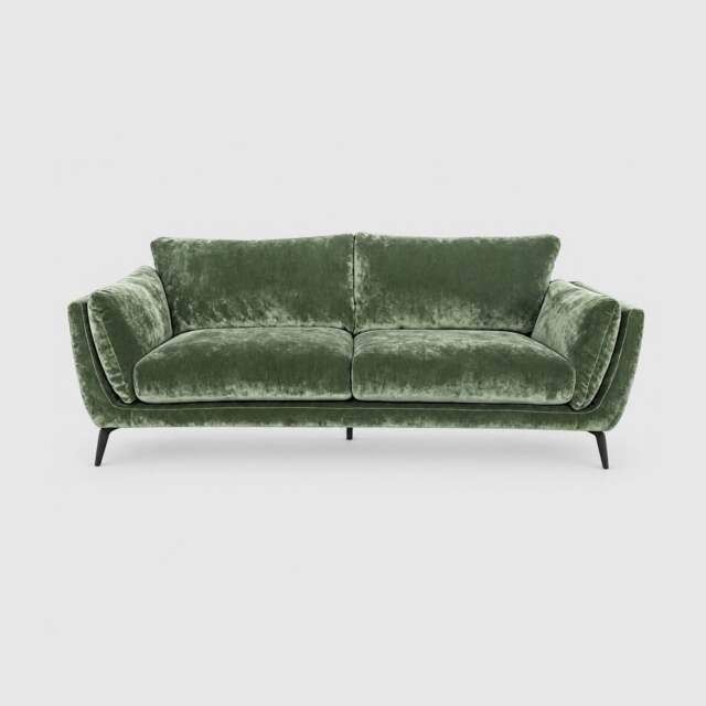 Boone 3 Seater Sofa, Green Velvet - Barker & Stonehouse - image 1