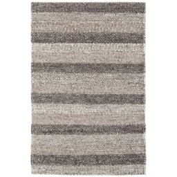Flori Varied Stripe 120x170cm Rug, Square, Brown Wool Blend - Barker & Stonehouse - thumbnail 1