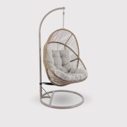 Valbrona Hanging Chair, Rattan, Neutral - Barker & Stonehouse - thumbnail 2