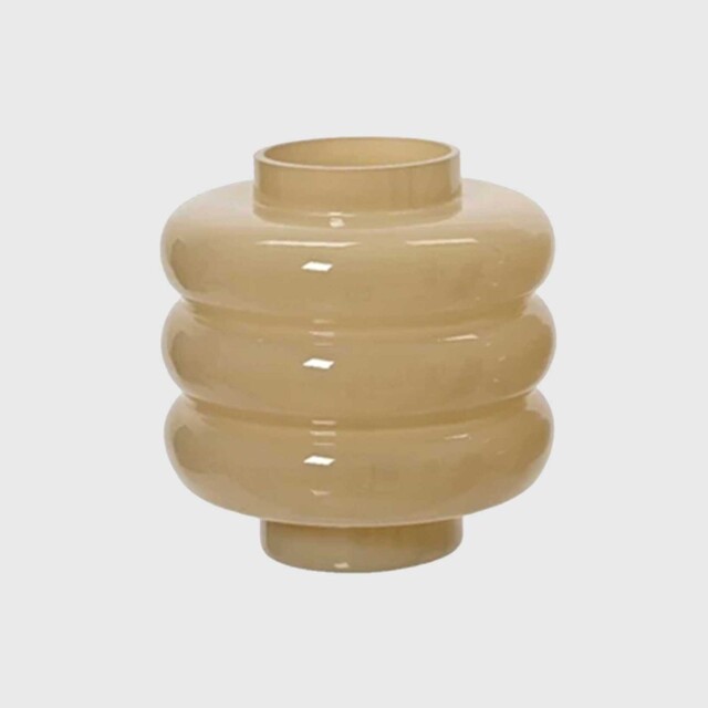 Dark Beige Glass Vase, Neutral - Barker & Stonehouse - image 1