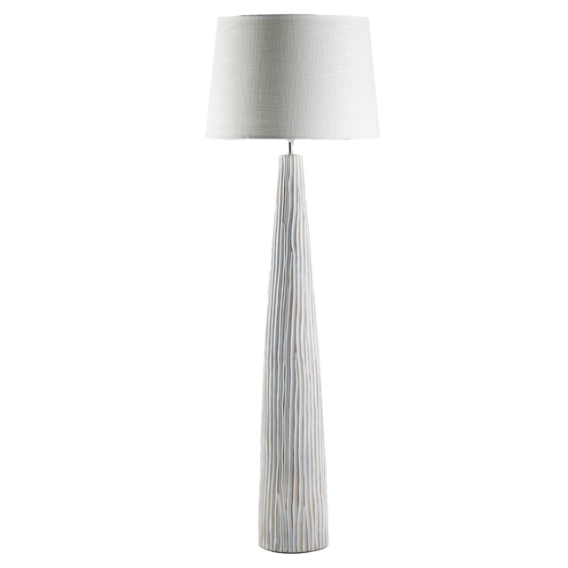 White Wash Driftwood Floor Lamp Ceramic - Barker & Stonehouse