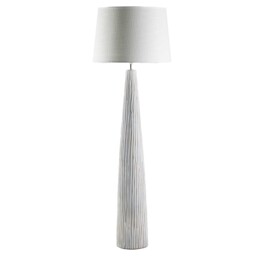 White Wash Driftwood Floor Lamp Ceramic - Barker & Stonehouse