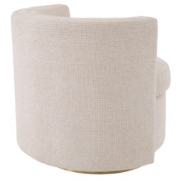 Eichholtz Amanda Lyssa Swivel Armchair Off-White Fabric - Barker & Stonehouse - thumbnail 3
