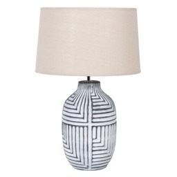 Abstract Table Lamp, White Ceramic - Barker & Stonehouse - thumbnail 1