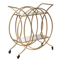 Gold Drinks Trolley Metal - Barker & Stonehouse
