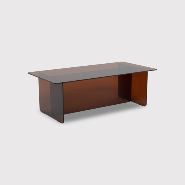 Burano 120Cm Rectangular Coffee Table, Brown Glass - Barker & Stonehouse - image 1