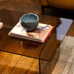 Burano 120Cm Rectangular Coffee Table, Brown Glass - Barker & Stonehouse - thumbnail 2