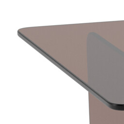 Burano 120Cm Rectangular Coffee Table, Brown Glass - Barker & Stonehouse - thumbnail 4