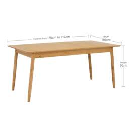 Ercol Teramo Medium Extending Dining Table, Neutral Oak - Barker & Stonehouse - thumbnail 4