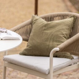 Sydney Garden Rope Back Dining Chair, White - Barker & Stonehouse - thumbnail 6